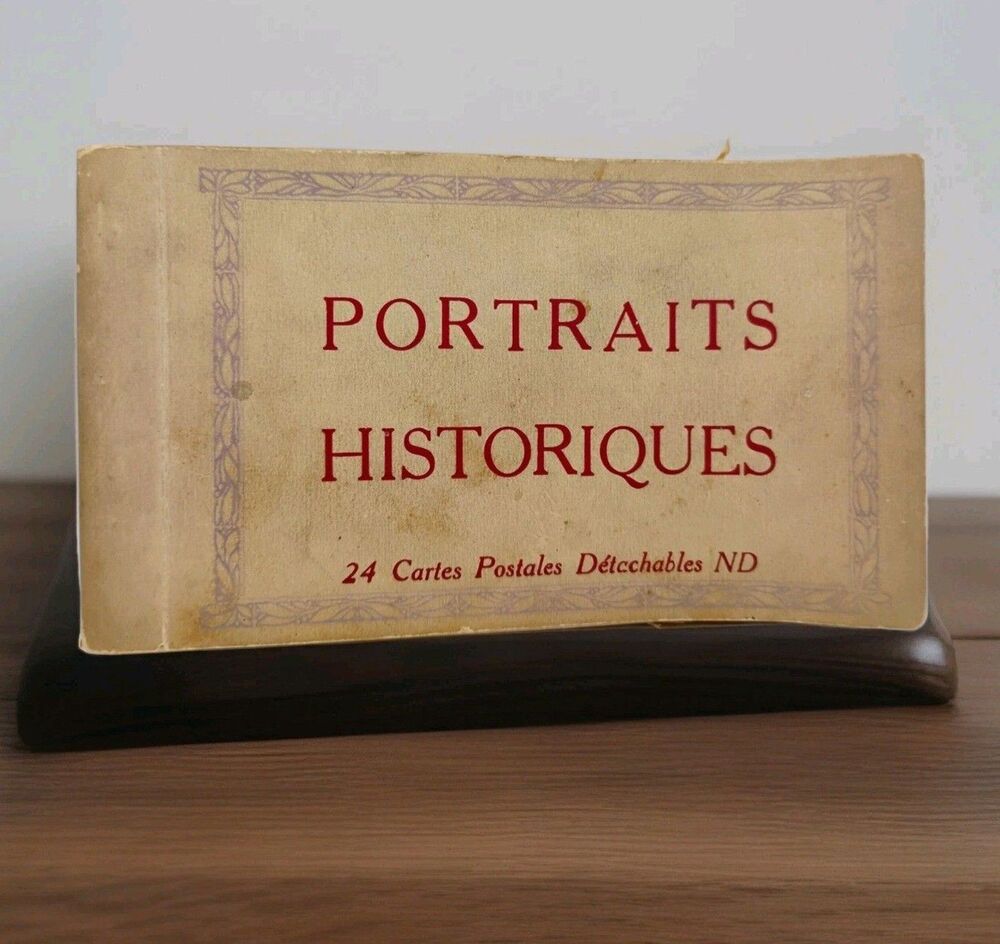 24 Antique "Portraits Historiques" 24 Cartes Postales Detachable ND Traceable